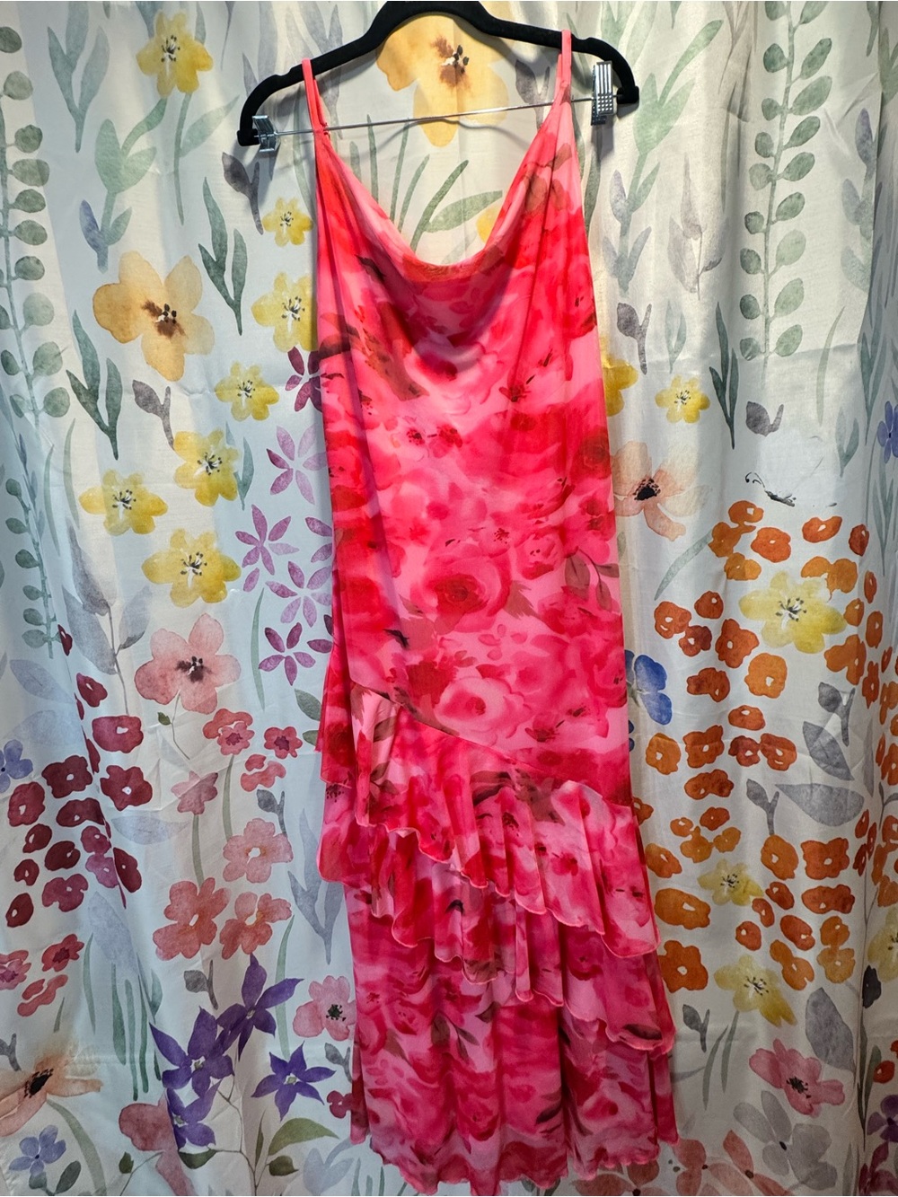 PRETTYGARDEN Women's Boho Floral Tiered Maxi Dress